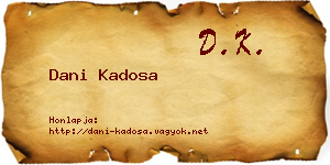 Dani Kadosa névjegykártya